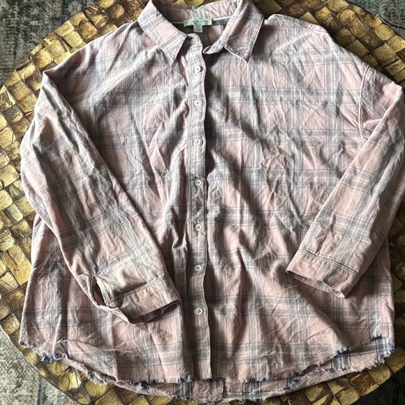 Lucky Brand Tops - Lucky Brand Casual Pink Plaid Shirt